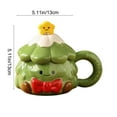 thumbnail image 2 of DAMAI Xmas Tree Morning Ceramic Coffee Cup,Cute Festive Ceramic Christmas Coffee Cup,Winter Xmas Holiday Birthday Tabletop Drinkware Teacup Gifts for Adults Men Women, 2 of 7