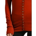 thumbnail image 5 of J. METHOD Women's Snap Button Cardigan Long Sleeve Knit Ribbed Sweater NEWJ181 Copper M, 5 of 5