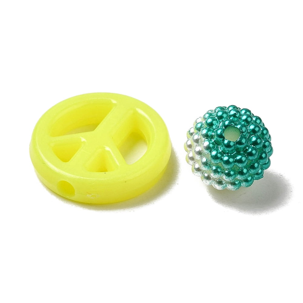 Mixed Style Acrylic Findings Mixed Color 6~45x6~45mm Hole: 1~5mm DIY