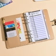 thumbnail image 3 of A6 Leopard Refillable Notebook, DIY Leather Cover Binder with Card Slots & Pen Holder, Multi-Use Journal for Writing, Notes, Travel,Black, 3 of 7