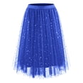 thumbnail image 4 of GEWSEY Tulle Skirts for Women Elastic Waist Dancing Skirt Mesh Tulle Above Knee Skirts (Blue, L), 4 of 5