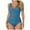 Light Blue, variant on GEWSEY Women Sexy Tummy Control One Piece Swimsuits Halter Push Up Bathing Suits Purple, S