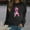 Black, variant on WXLWZYWL Womens Pink Long Sleeve Crewneck Pullover Tops Breast Cancer Awareness Sweatshirt Fleece Fall Warm Sweatshirts