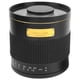 thumbnail image 1 of Lente de espejo con enfoque manual y teleobjetivo de 500 mm F6.3 con anillo adaptador para cámara Sony NEXMount (negra), 1 of 12