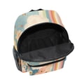 thumbnail image 6 of FORMRS School Backpack with Front Zippered Pocket 12" Student Travel Daypack, Beige Rainbow Clouds, 6 of 6