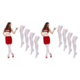 thumbnail image 1 of ZLight 4pair Odorless Knee High Stockings Easy To Wear All Body Shape Suitable Stylish Sports Socks White 2Set, 1 of 6