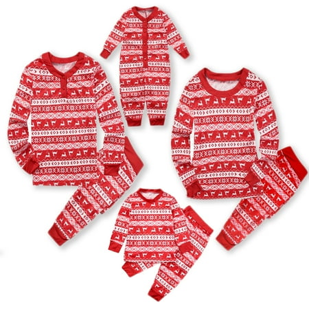 

URMAGIC Christmas Matching Family Pjs Red Elk Pajamas Set for Baby Kids Teens and Adults