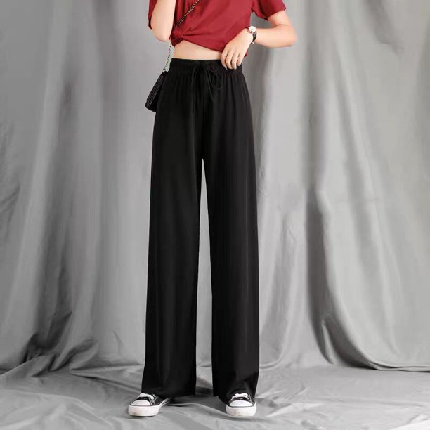 Biggorange-pantalones holgados de pana para mujer, pantalón suave de cintura alta, estilo coreano Kawaii, a cuadros Beige, de pierna ancha, de algodón