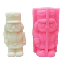 Nutcrackers Decoration Mold Sturdy Silicone Nutcrackers Mold for Christmas Decors and Craft Gifts