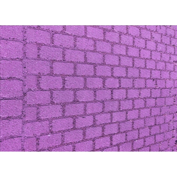 Ahgly Company Indoor Rectangle Patterned Heliotrope Purple Area Rugs, 2' x 5'