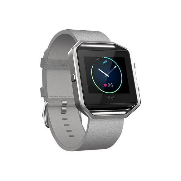 Fitbit Leather Band + Frame - Small - arm band for smart watch - mist gray - for Fitbit Blaze (S (fits wrists 140-170 mm))