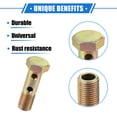 thumbnail image 3 of Unique Bargains 1 Set Car Double Banjo Bolt M12x1.25 45mm Metric Thread Turbo Brake Line Fitting Adapter W/ Washer, 3 of 7