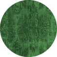 thumbnail image 1 of Ahgly Company Indoor Round Abstract Emerald Green Modern Area Rugs, 7' Round, 1 of 4
