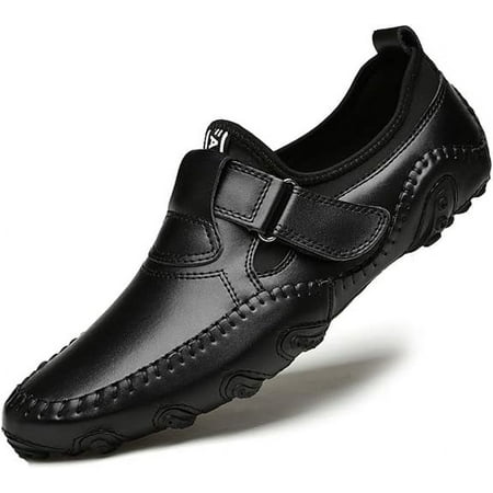 Mens Casual Leather Loafers Shoes Penny Loafers Moccasin Flats Boat Shoes
