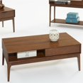 thumbnail image 1 of Progressive Furniture Table Basse en Bois Mi-Mod en Brun Cannelle, 1 of 4