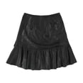 thumbnail image 2 of Falda acampanada Rebecca Taylor de cuero sintético para mujer Negro 0, 2 of 2