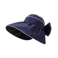 thumbnail image 3 of Bxsruta Women's Wide Brim Floppy Sun Hat with Back Bow Adjustable Lightweight Breathable Crochet Bucket Hat for Travel Beach Vacation, 3 of 6