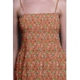 thumbnail image 3 of Bimba Robe Maxi Tube Smockée Imprimé Feuilles & Oiseau Flowerpecker Vacances d'Été-TTTG, 3 of 7