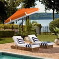 thumbnail image 2 of SAFAVIEH Milan 9' Market Crank Fringe Tilt Patio Umbrella, Orange, 2 of 6