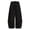 Black, variant on lnmuld Girls Wide Leg Sweatpants Fabric Drawstring Elastic High Waist Dual Side Pockets Soft Heavy Knit Minimal Casual Trousers Color:Black,Size:6-7 Years