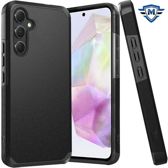 For Samsung Galaxy A36 Premium Slim Tough 2in1 Hybrid Case Dual-Layer PC TPU Rubber Armor with Shockproof Protection Cover, XPM Phone Case [Black]