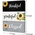 thumbnail image 2 of Rustic Thankful Grateful Blessed Sunflower Wall Art Frame Canvas,Modern Rustic Home Wall Art Canvas Painting Ready to Hang for Home Kitchen Dining Living Room Wall Decor-12x16 Inches, 2 of 5