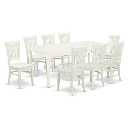 Kingfisher Lane Modern 9-piece Wood Kitchen Set in Linen White