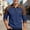 Navy, variant on Adult Men's Polo T Shirts Long Sleeve Quarter Zip Tee Shirts Slim Fit Green Men Shirts