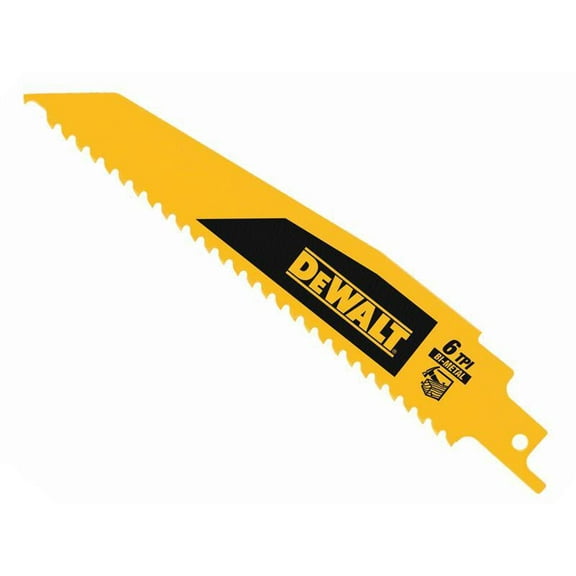 DeWALT - Bi-Metal Wood Demolition Reciprocating Blade 152mm x 6 TPI (Pack 5)