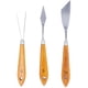 thumbnail image 1 of Cuchillo de paleta, cuchillo de pintura al óleo acrílico en forma de acero inoxidable colgante, espátula, mango de haya, cuchillo de paleta, 1 of 8