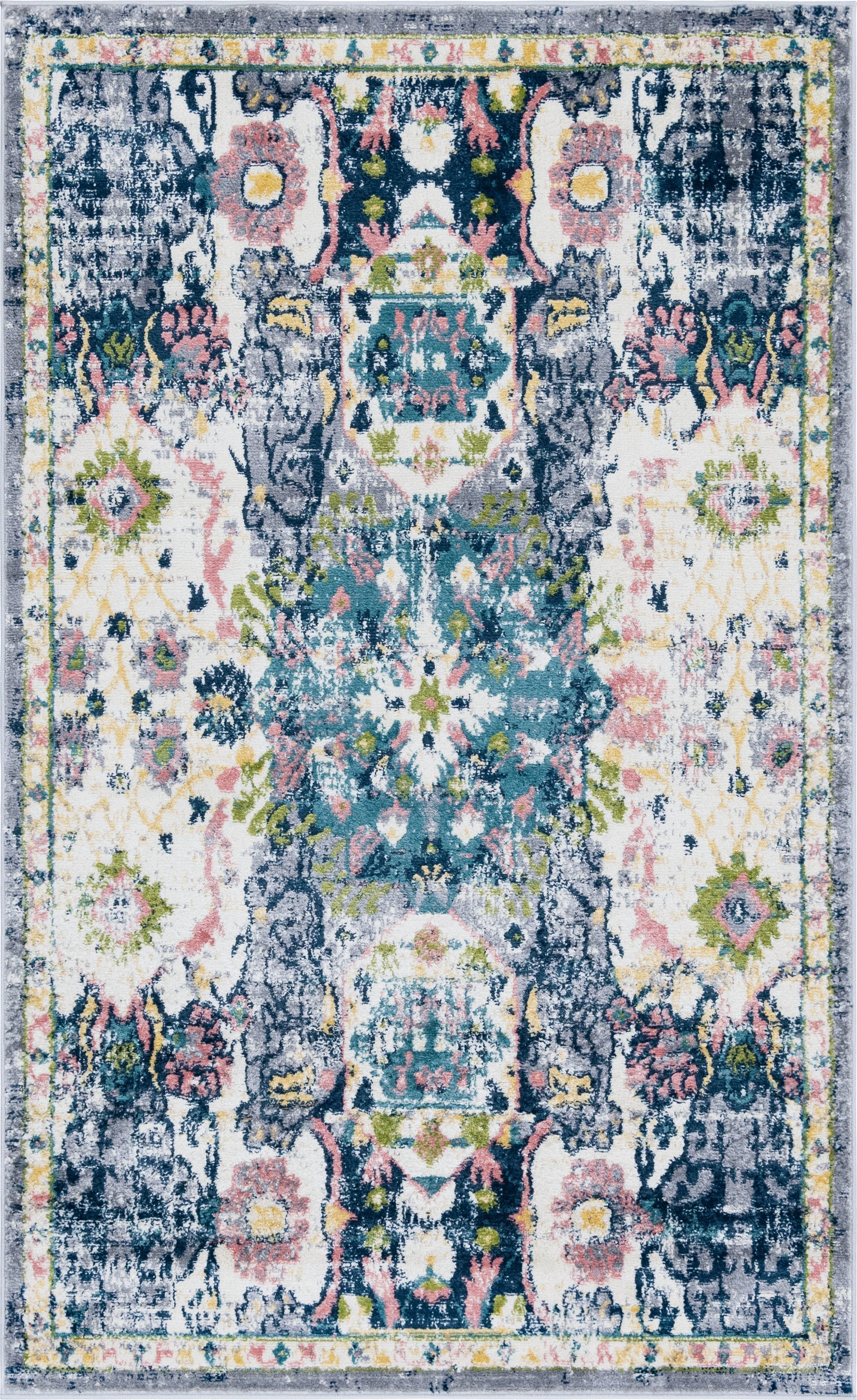 Charleston Collection Rug 5' x 8' Ivory LowPile Rug Perfect