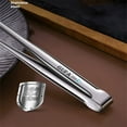 thumbnail image 2 of Fule Japanese Stainless Steel Grill Tongs Bread Steak Elongated BBQ Kitchen Gadgets, 2 of 6