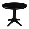 thumbnail image 3 of 36" Round Top Pedestal Dining Table - Black, 3 of 19
