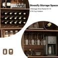 thumbnail image 3 of 71"Farmhouse Arched Bar Cabinet: tall arched display cabinet , arch wine bar cabinets &coffee bar, whiskey station with wine rack and Wine Glass Holder - Liquor Bars Cabinet for Living Dining Room, 3 of 12