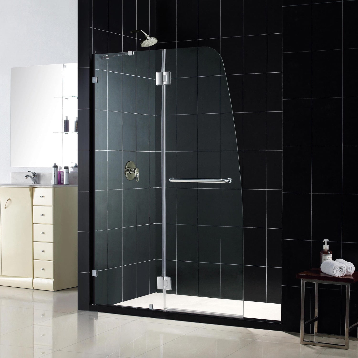 Dreamline Aqualux 46x72 Inch Frameless Hinged Shower Door Com