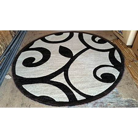 Carpet King Modern Round Contemporary Area Rug Beige Brown Americana Design 154 5 Feet 3 Inch X Canada Carpet King Modern Round Contemporary, 3 Inch Round Rugs