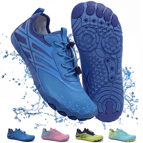 LBAIO Barefoot Water Shoes for Women Men Wide Toe Box Non-Slip Quick-Dry for Beach Hiking Swim Aqua Shoes Pool Walking
