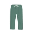 thumbnail image 5 of RYDCOT Men's Capri Pants Loose Fit Elastic Waist Baggy Casual Straight Leg Pajama Pants Mint Green, 5 of 7