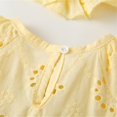 thumbnail image 6 of TOOYOU Baby Girl Bodysuits Cheap Toddler Girl Onesies Ruffles Sleeveless Lace Jumpsuit Clothing Set With Hat Breathable Rompers Yellow Size 3-6 Months, 6 of 8