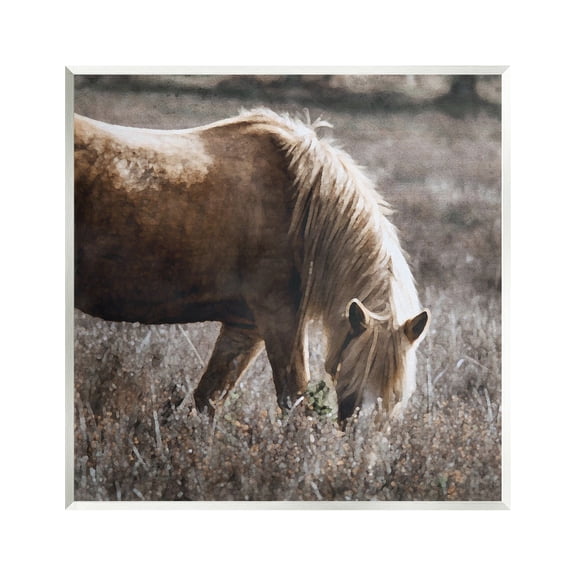 Stupell Industries Wild Horse Grazing Animals & Insects Painting Unframed Art Print Wall Art, 12 x 12