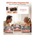 thumbnail image 3 of 3-Pack Small Parts Organizer,21 Compartments Tools Organizer Box with Removable Dividers,High-Quality PP Hardware Storage Box with Safety Latch&Portable Handle for Nuts,Bolts,Screws,Nails, 3 of 8