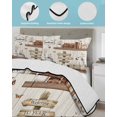 thumbnail image 4 of Farmhouse Vintage Twin XL Size Down Alternative Comforter, Lightweight Comforter Quilt Bedding Set with Pillow Shams Country Cotton Book Butterfly Art All Seasons Bed Comforter Duvet Insert 68"x98", 4 of 7