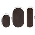 thumbnail image 5 of Better Trends Alpine Stripe 3-Piece Rug Set, Chocolate Solid – Reversible Indoor Utility Rugs, Stain Resistant, 100% Polypropylene, 5 of 5