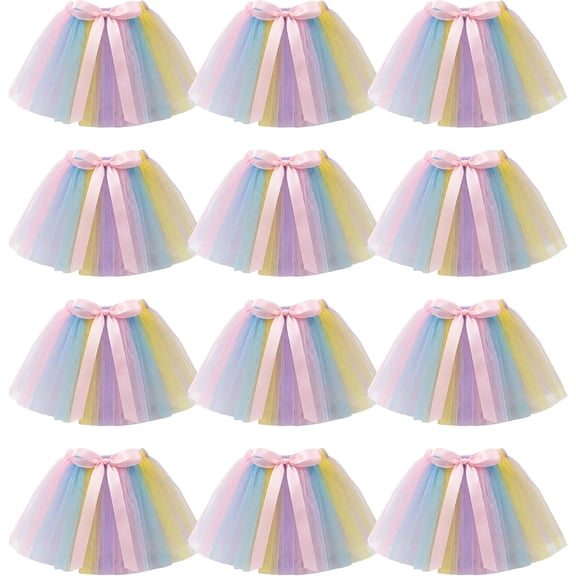 12 Pcs Mini Tutu Table Skirt Wine Bottle Cover: Tulle Tutu Skirt Vase Decor Garland Table Centerpieces for Wedding Baby Shower Cake Dessert Birthday Party (Yellow)