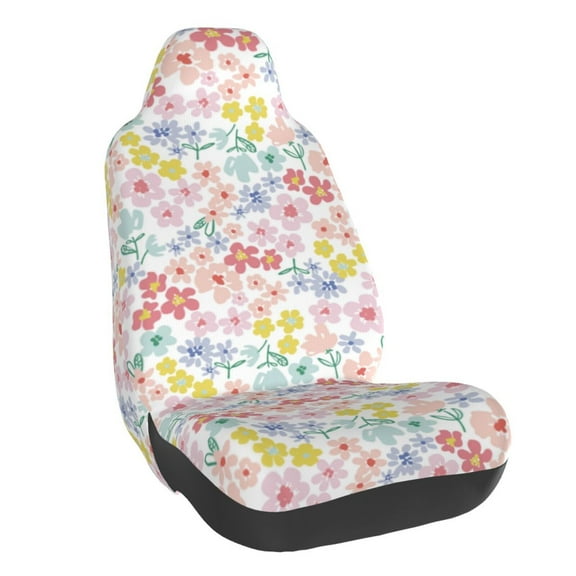 Daiia Retro Floral Printed Car Seat Cover - Waterproof & Sweatproof - Universal Fit, Machine Washable, Non-Slip - Seat Protector for Car, Truck, SUV, Van (1 Pack)