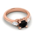 thumbnail image 3 of 2.50 Ct Round Cut Black Onyx Gemstone Natural Diamond Latest Three Stone Ring for Birthday Gift Solid 14K Rose Gold Size 10 by Diamond Capitals, 3 of 8