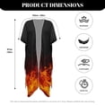 thumbnail image 6 of HELLHERO Flame Pattern Bathing Suit Cover Up High Quality Fabrics Swimsuit Coverup Free Size Cover Ups for Swimwear Women for Womens, 6 of 6