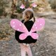 thumbnail image 2 of Txlixc Juego de rol de cuento de hadas de 4 piezas para niñas, falda brillante + alas de mariposa de cuento de hadas LED + horquilla + palo de mariposa Txlixc  moda, 2 of 9