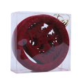 thumbnail image 1 of Velvety Flocking Round Christmas Ornament Set Of 3 Elegant Hanging Decors For Holiday Tree Mantle Tabletop Seasonal Arrangements White, 1 of 5