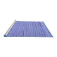 thumbnail image 2 of Ahgly Company Machine Washable Indoor Round Abstract Blue Modern Area Rugs, 3' Round, 2 of 4
